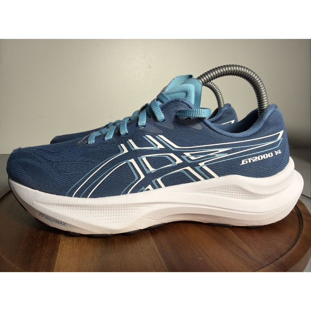 ASICS GT-2000 14 Shoes Womens 7.5 Winter Sea White Running Sneakers 1012B843